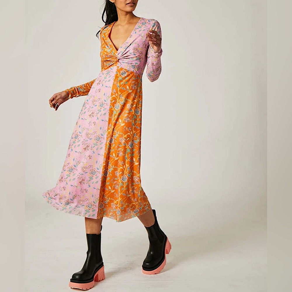 Rachel Antonoff Olivia Long Sleeve Midi Dress, NEW - Picture 14 of 15